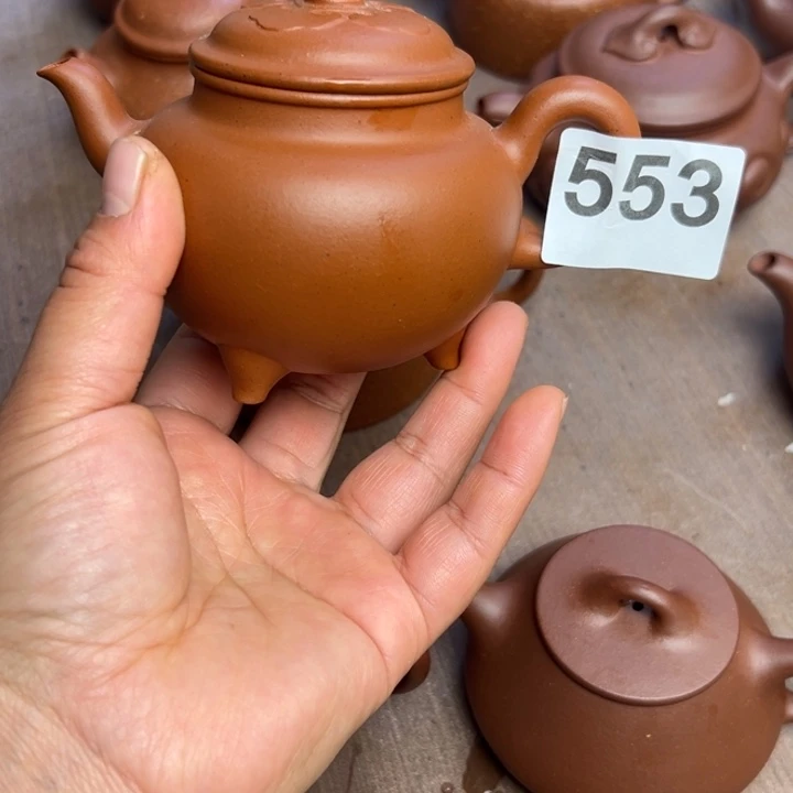紫砂茶壶无*小红泥半手工200cc瑕疵