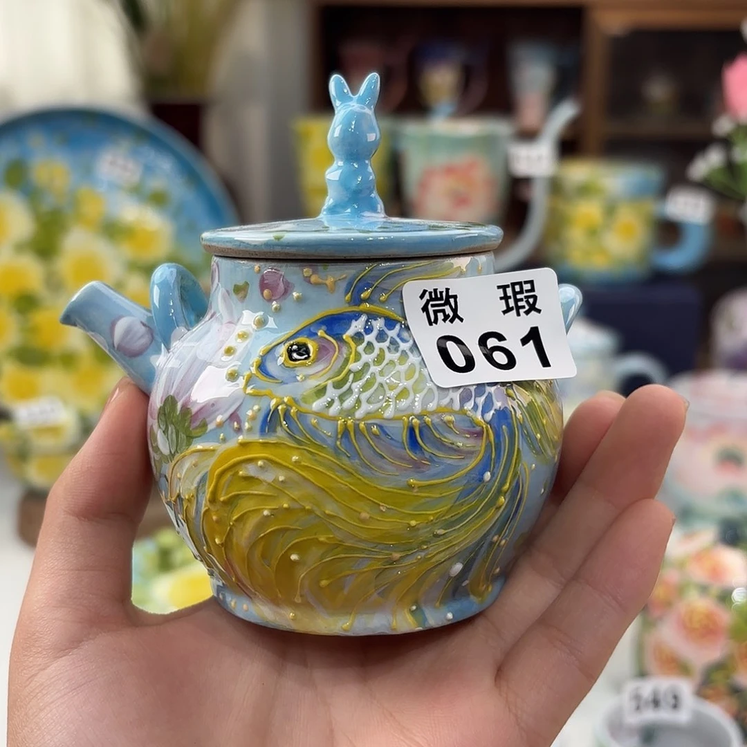 景德镇手绘高温釉下彩陶瓷茶具