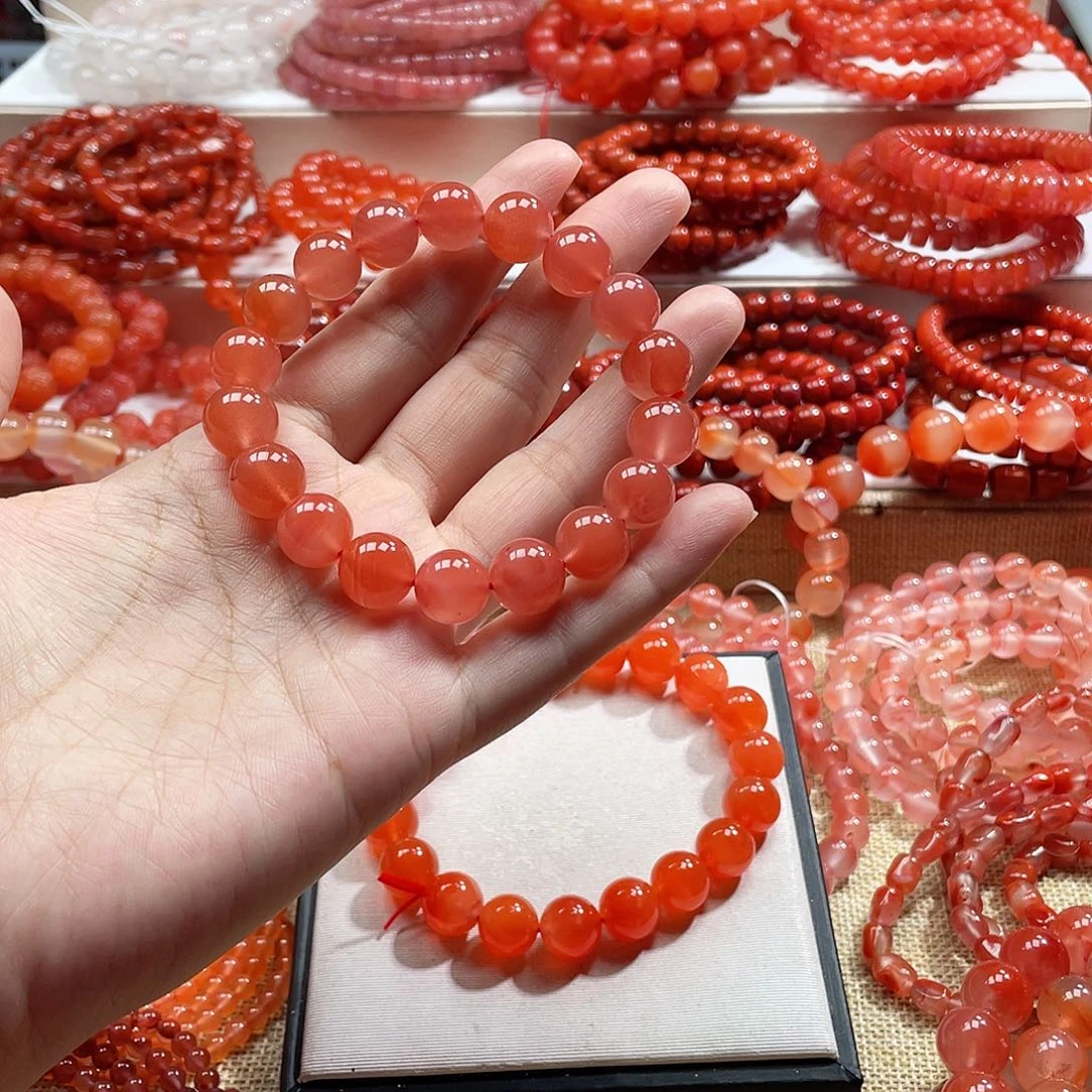 南红玛瑙未镶嵌手链
