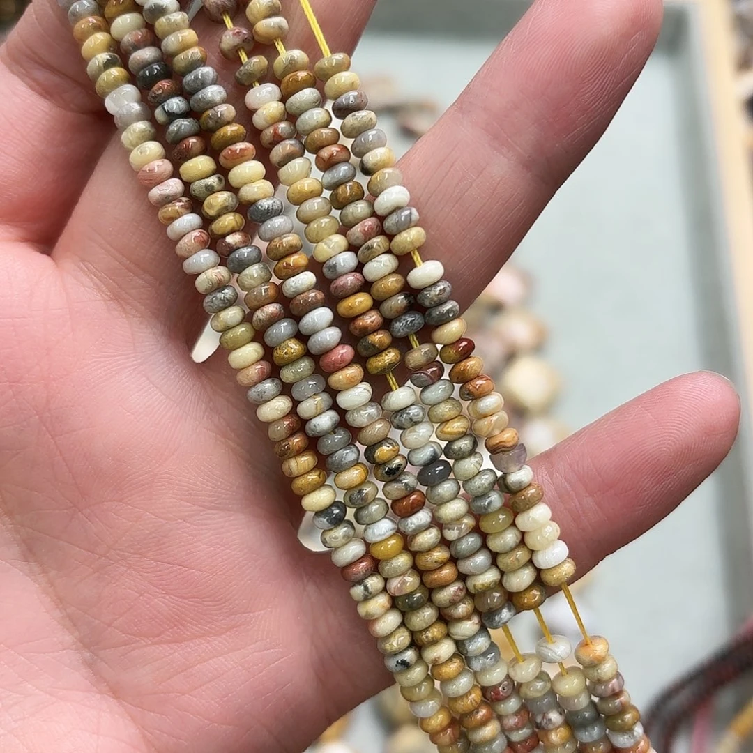 玛瑙/玉髓未镶嵌珠宝半成品2×4疯狂玛算盘一条