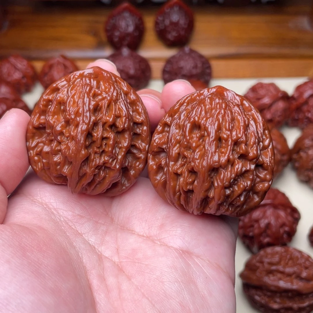 文玩核桃吊坠文玩核桃 手把件 麦穗虎头 40