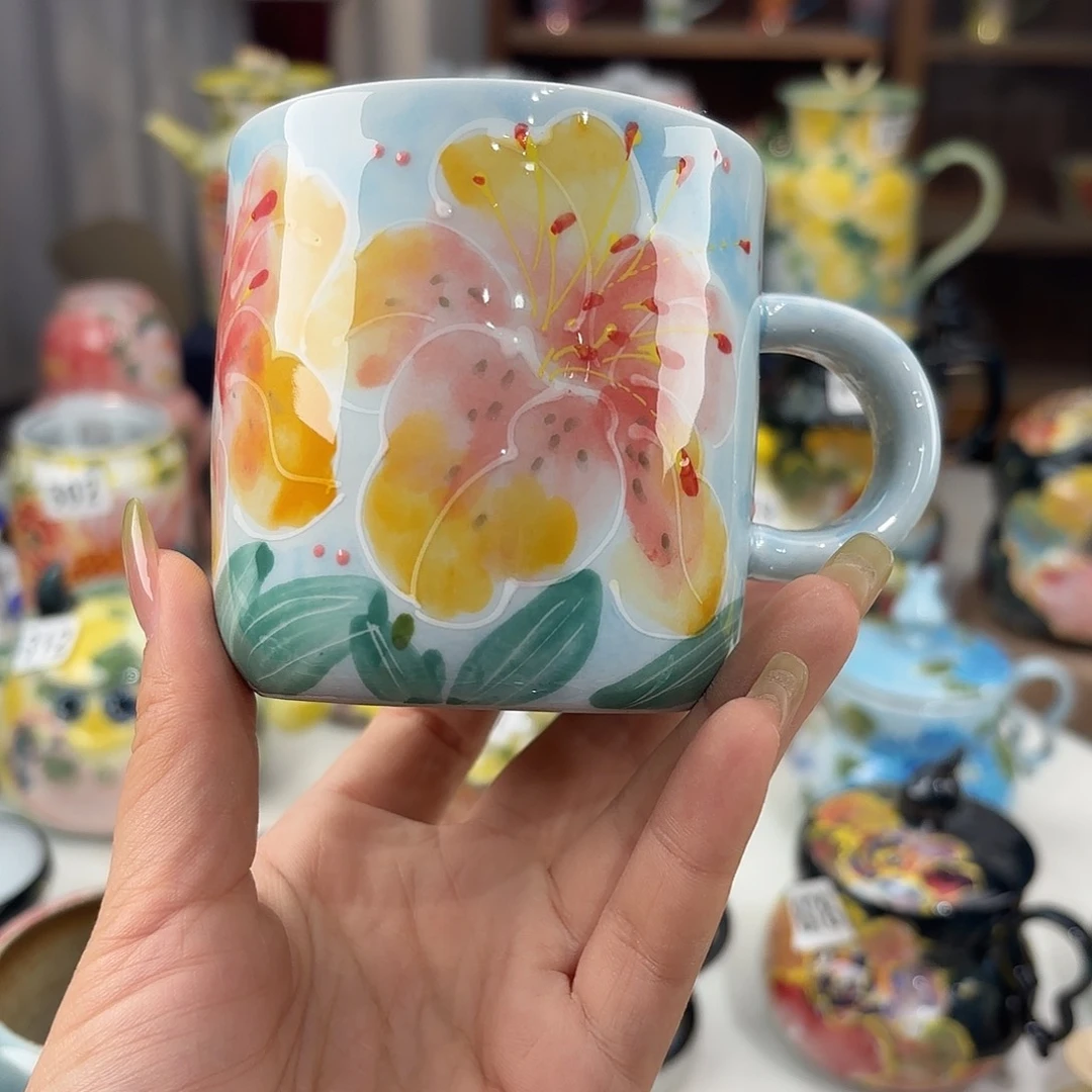 景德镇手绘高温釉下彩陶瓷茶具