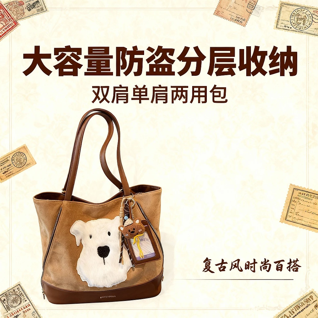 艾米兔 X COOLE女包2025新款时尚百搭通勤双肩包大容量简约单肩包