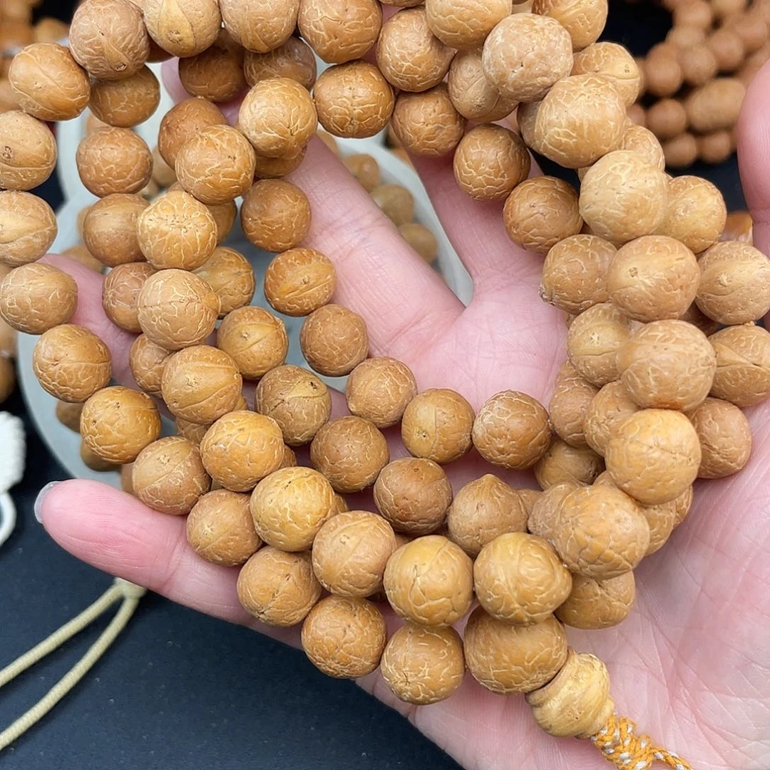 凤眼菩提手串L38-A01凤眼菩提12+108同树黄皮