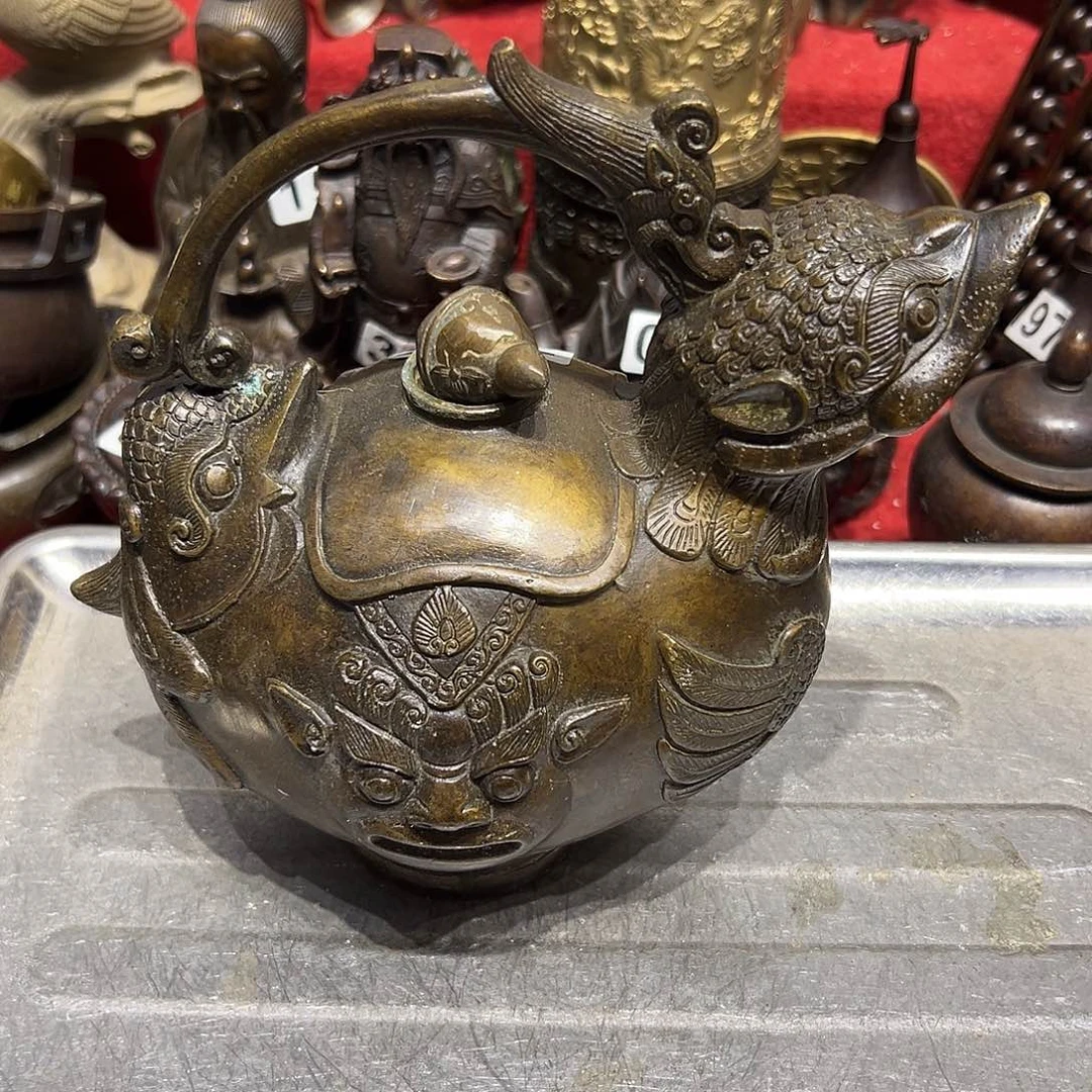 锁***事黄铜摆件，文房摆件