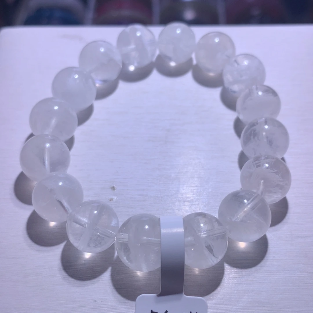 水晶银S925镶嵌手串雪花幽灵13.9m