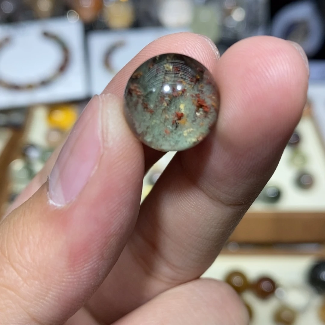 水晶水晶圆珠13.8未镶嵌可***霜