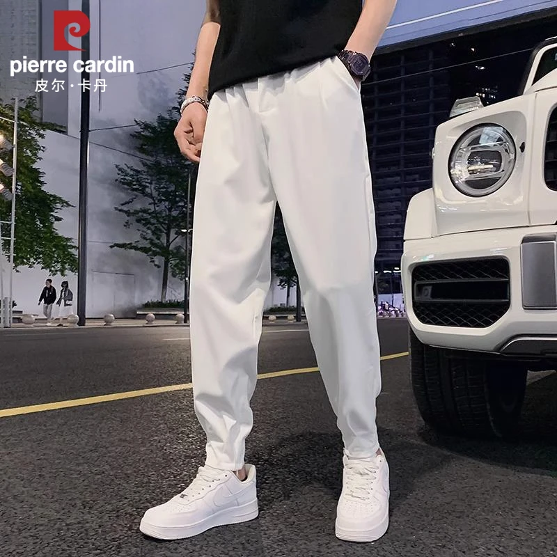 皮尔卡丹休闲裤薄款男士夏季新款宽松束脚长裤子潮流哈伦百搭男裤