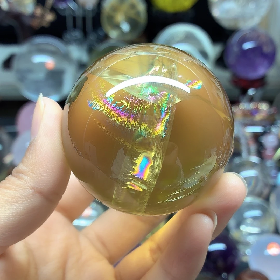 水晶未镶嵌珠宝半成品爆彩符文56