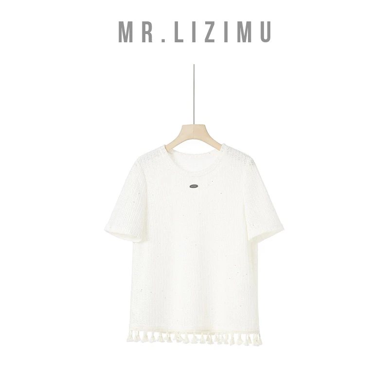 李子木先生镂空星空女装春季新款2025爆款百搭「夏季」短袖D6318