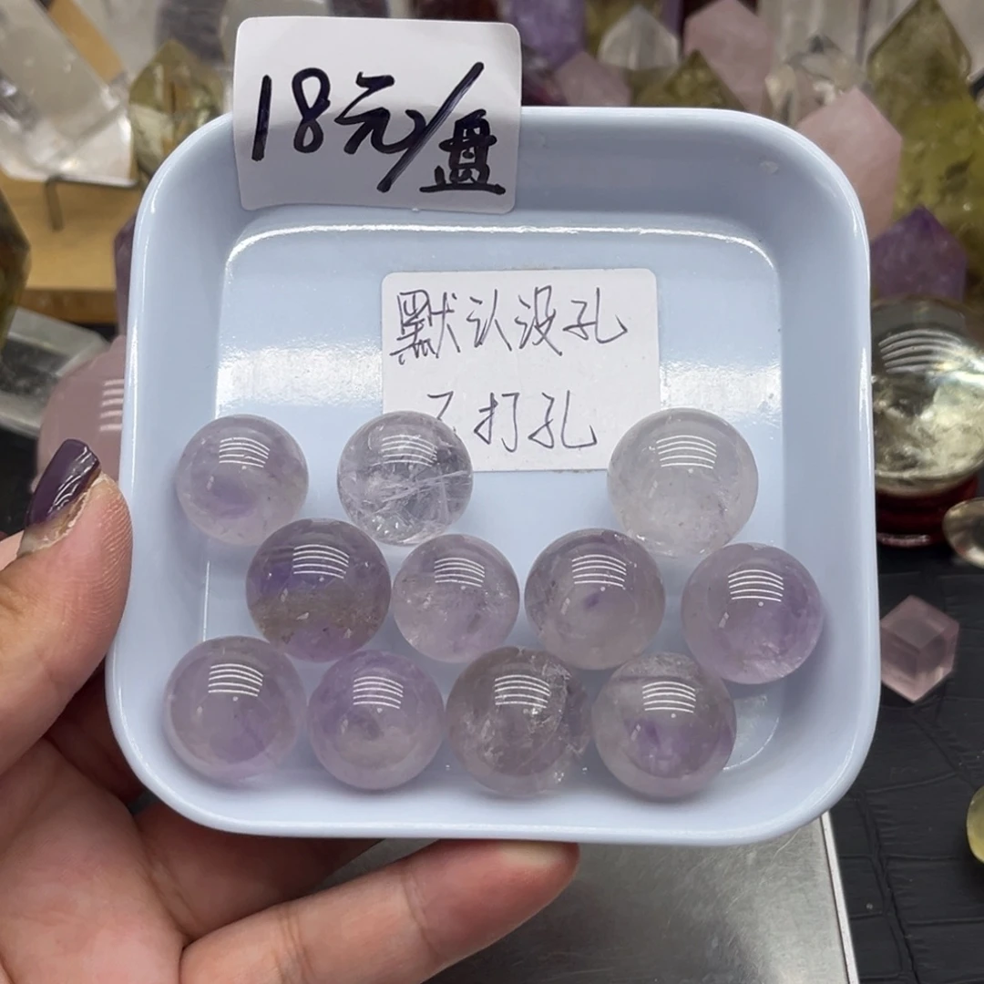未镶嵌珠宝半成品水晶19 玻利维亚紫水晶/19mm