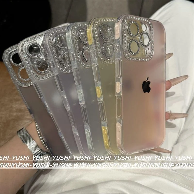 ins高颜值果冻KT猫边框适用苹果16promax手机壳 iPhone15全包1413