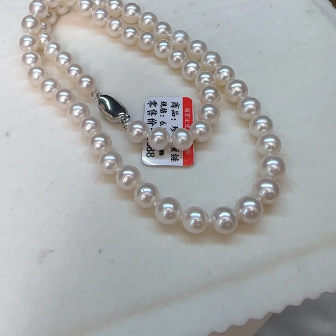 淡水珍珠银S925镶嵌项链