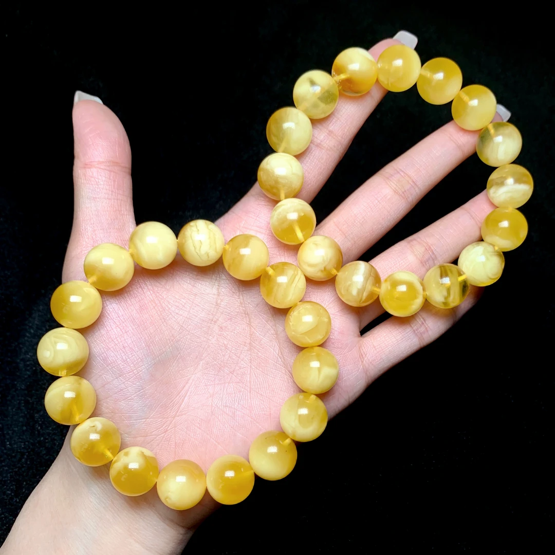 【云上】蜜蜡单圈手串-多样性发一件-12mm DS32793（甄选）