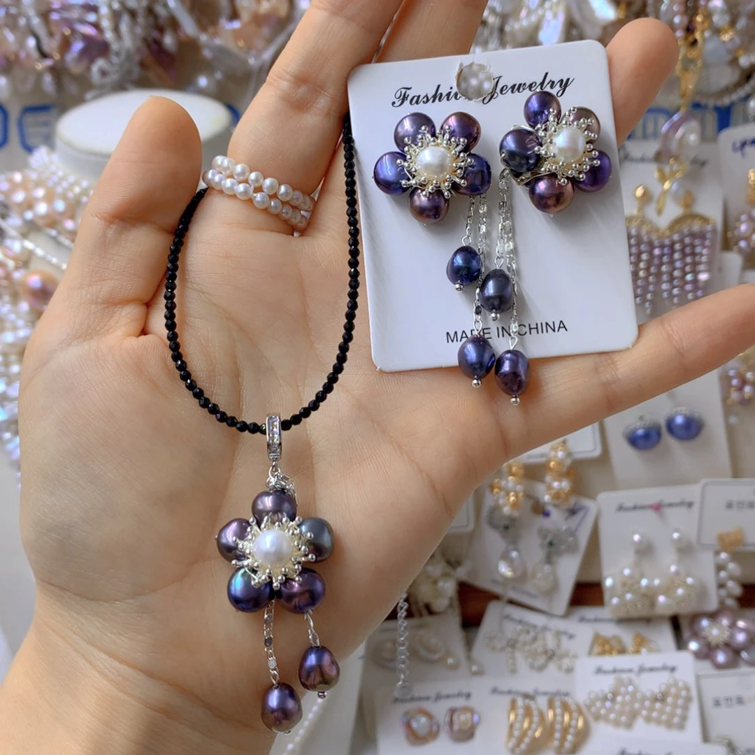 银S925镶嵌淡水珍珠项链