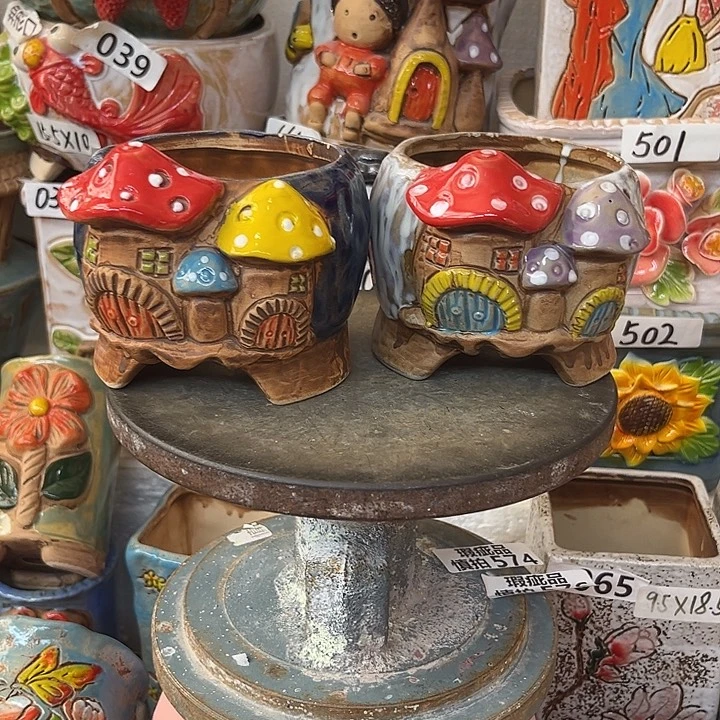 粗陶材质多肉花盆