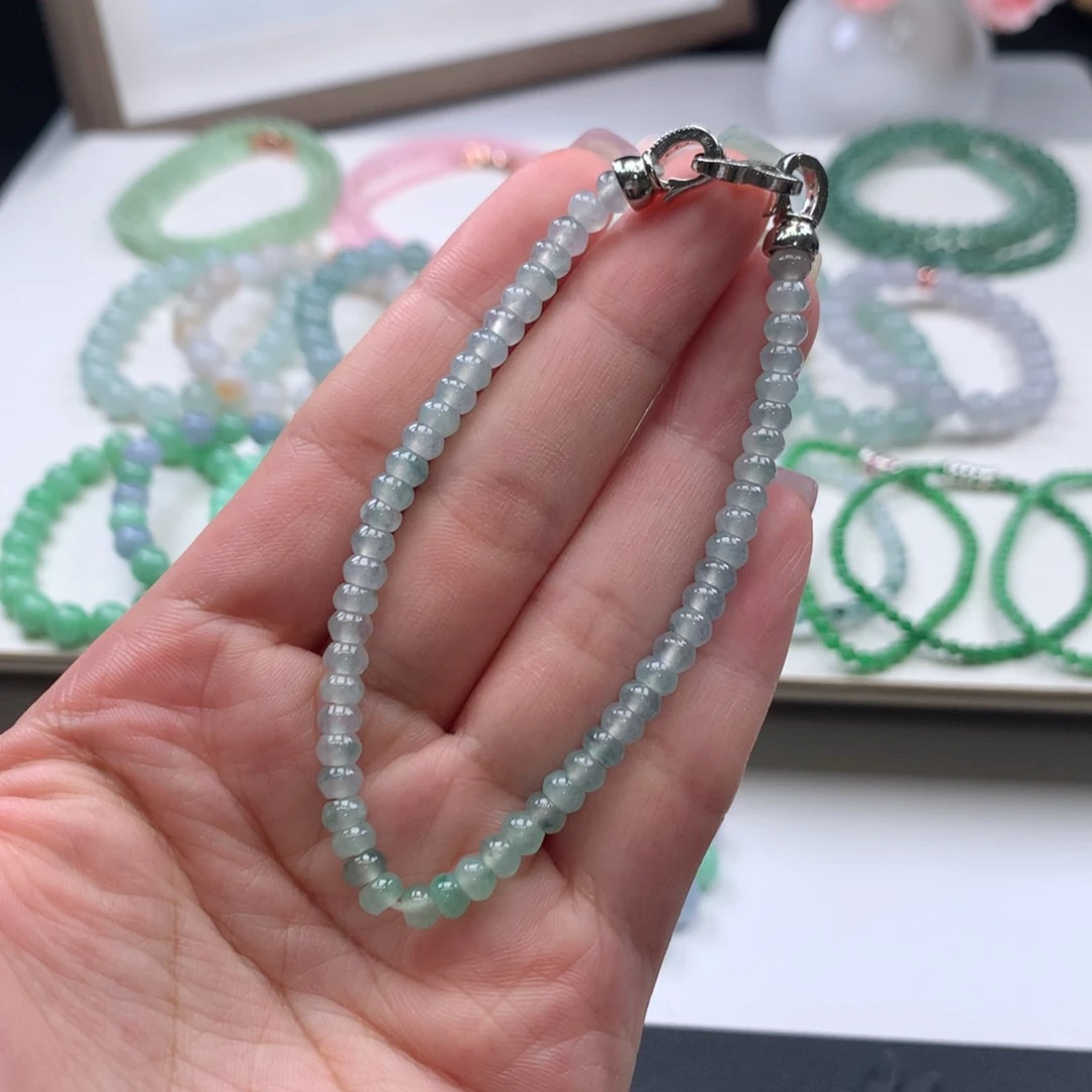 未镶嵌手链翡翠手链4.5mm