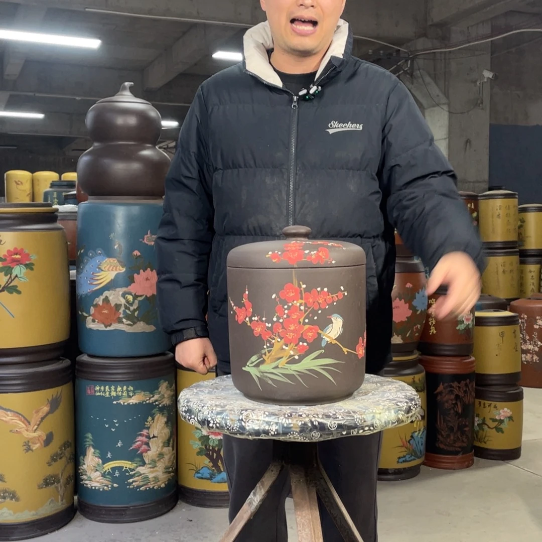 宜兴原矿紫砂茶叶罐