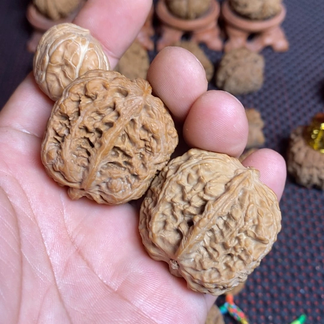 文玩核桃把件少****虾文玩