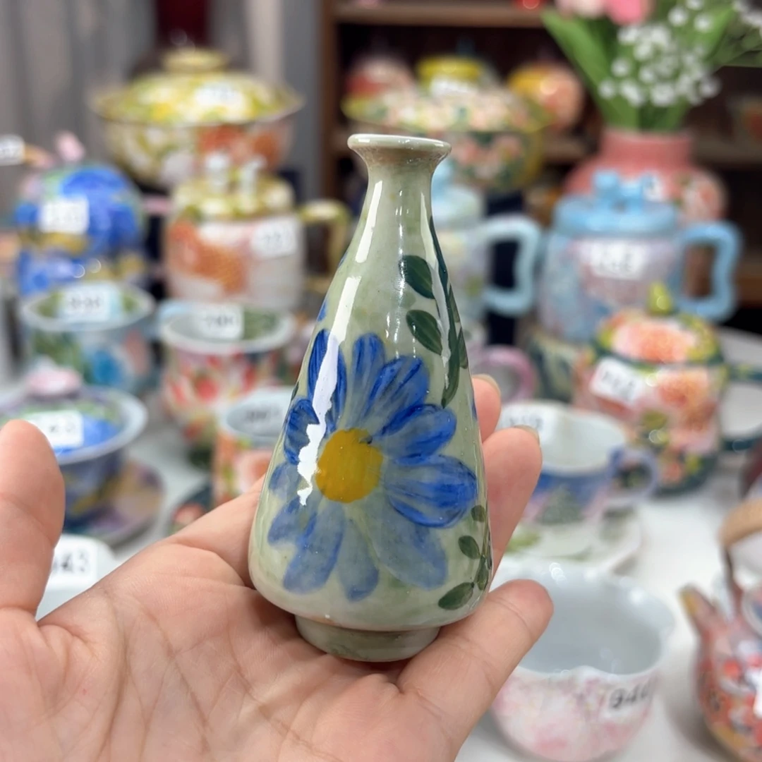 景德镇手绘高温釉下彩陶瓷茶具装饰