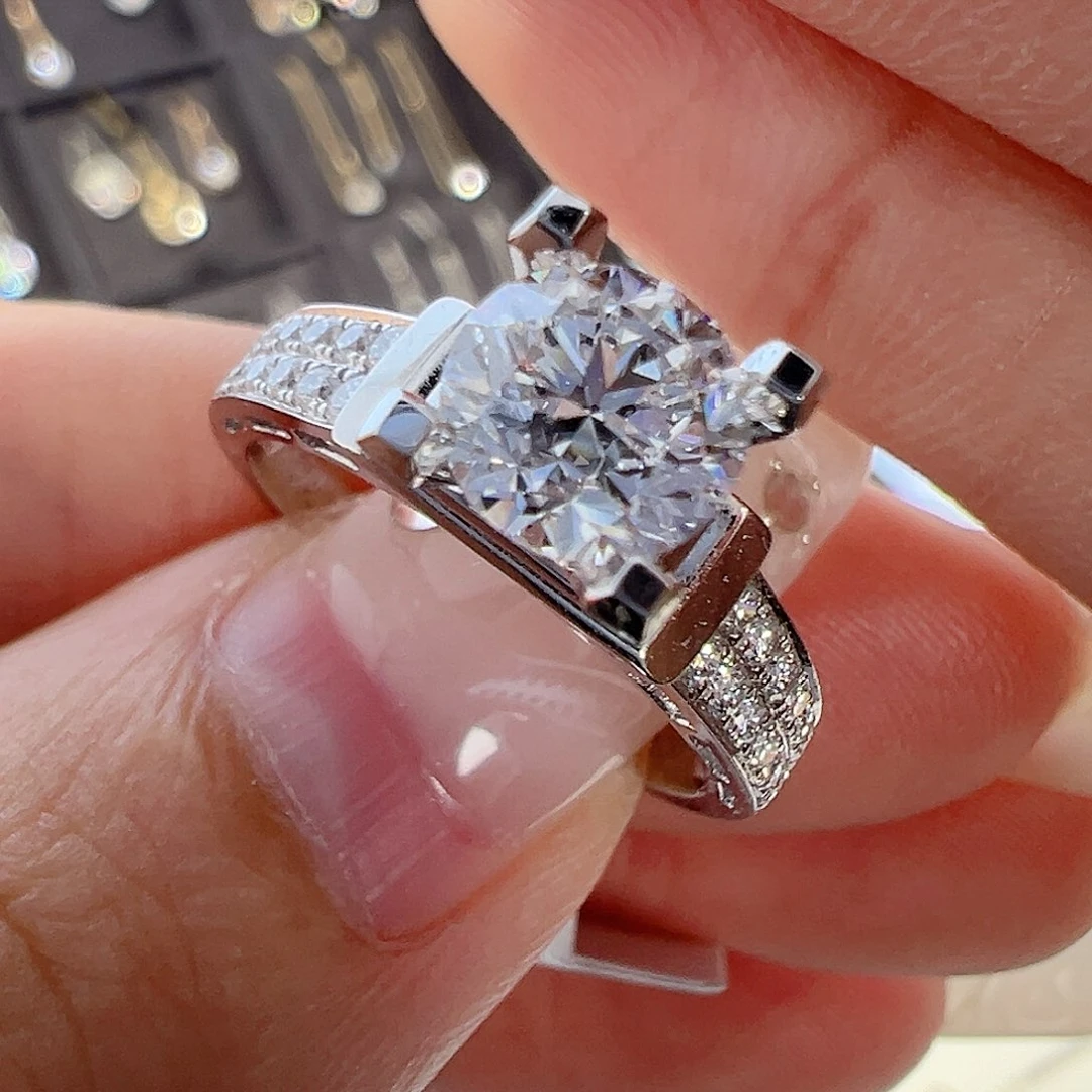 实验室培育钻石18K金镶嵌1.009