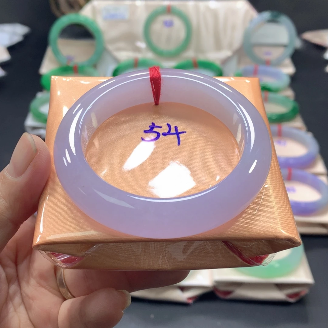 翡翠未镶嵌手镯54圈口