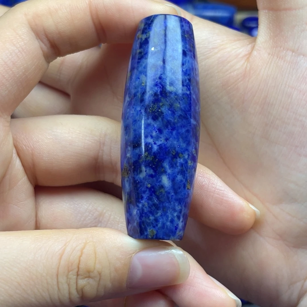 青金石未镶嵌鼓珠