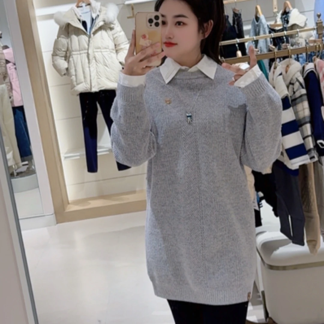 气质显瘦针织连衣裙时尚设计冬季新款女装