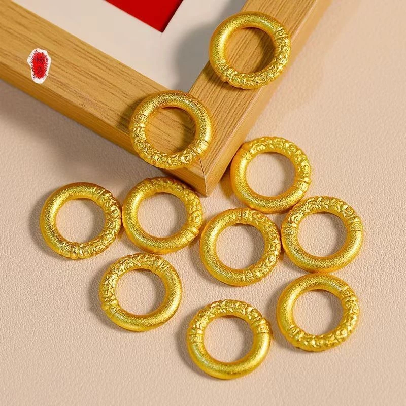 合金项链 持咒加持【十个装】高保色金箍圈乾坤圈跑环手链项链配件