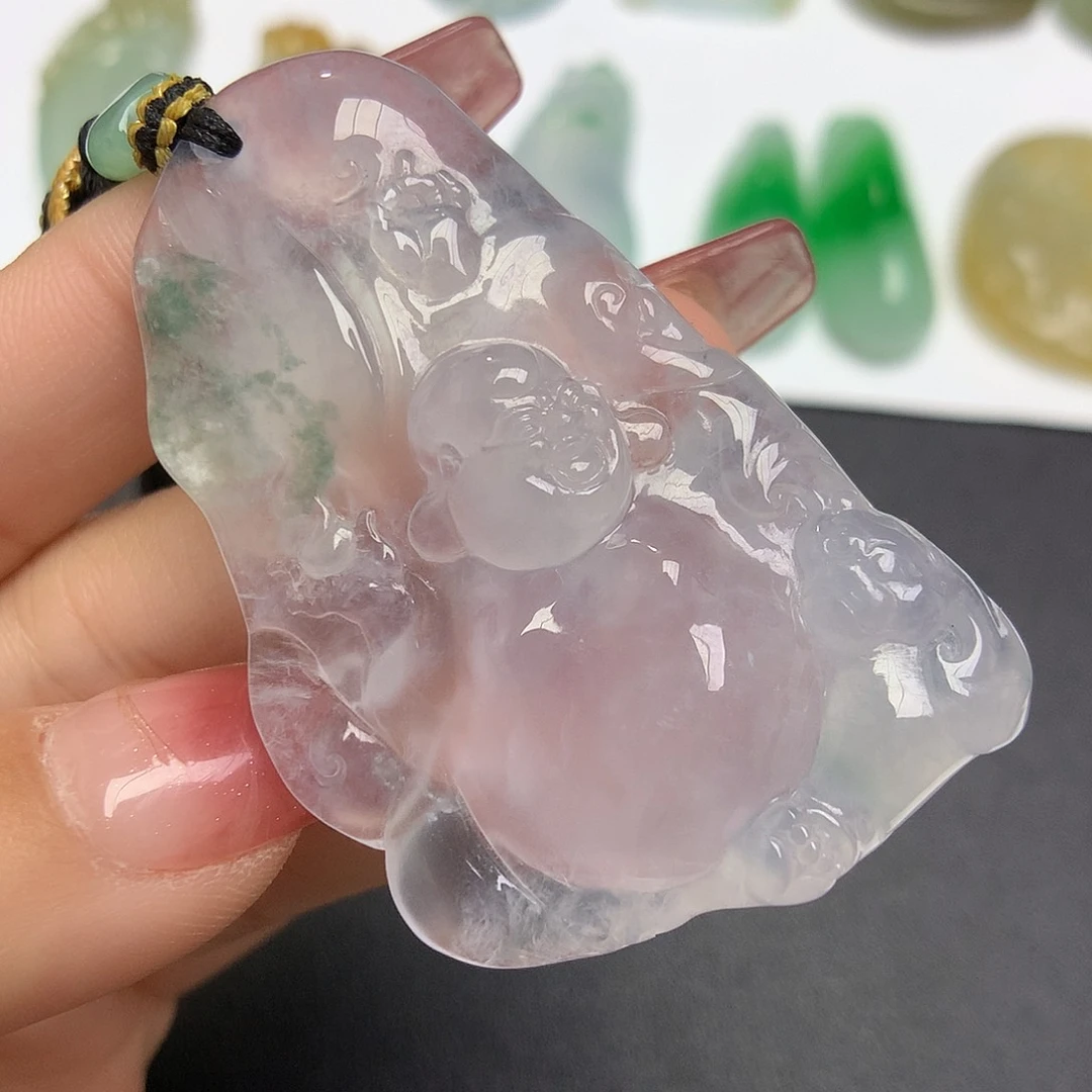 翡翠颈饰未镶嵌逍遥佛