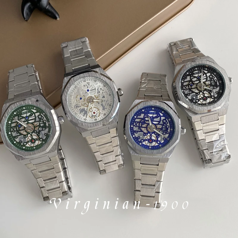 【Virginian1900】男士手表时尚个性镂空防水日历夜光潮流腕表高级