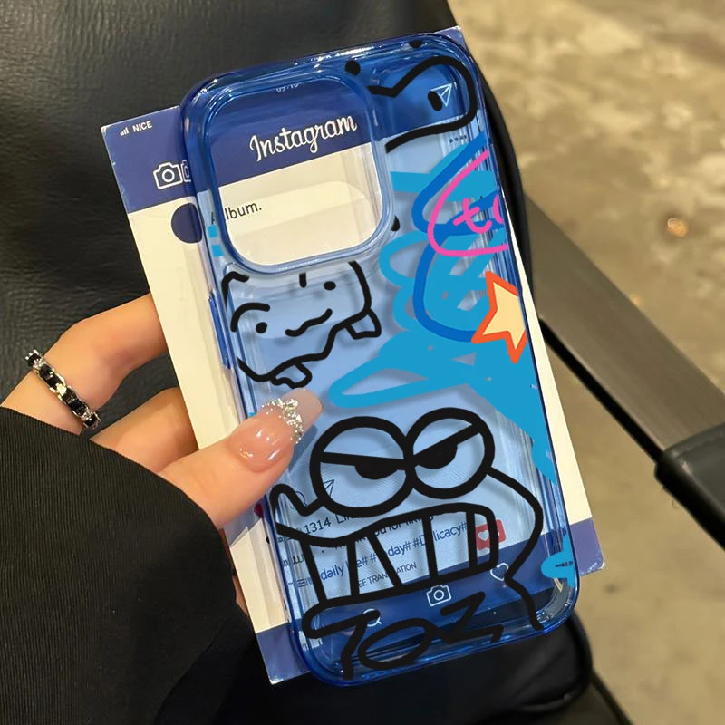 涂鸦鳄鱼适用iPhone16苹果14_15PROMAX软胶13手机壳12防摔11卡通X