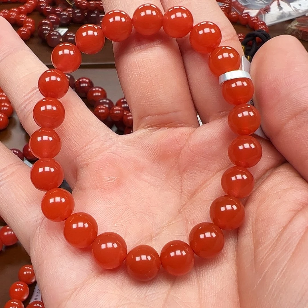 南红玛瑙未镶嵌手链