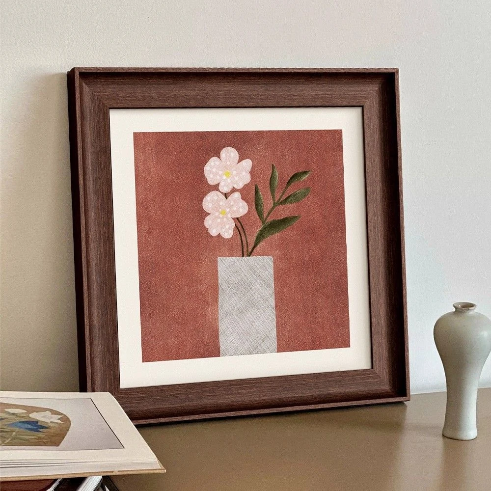 中古风砂岩客厅高级感装饰画入户玄关复古卧室床头柜桌面摆画挂画