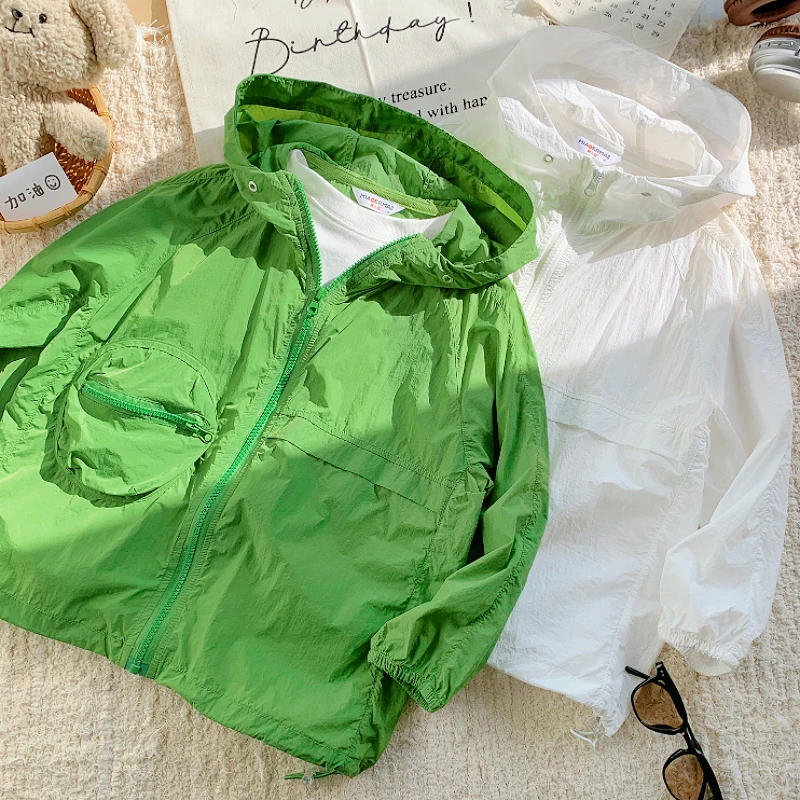 男童防晒衣儿童皮肤衣连帽夏装2025新防晒服男孩夏季薄外套