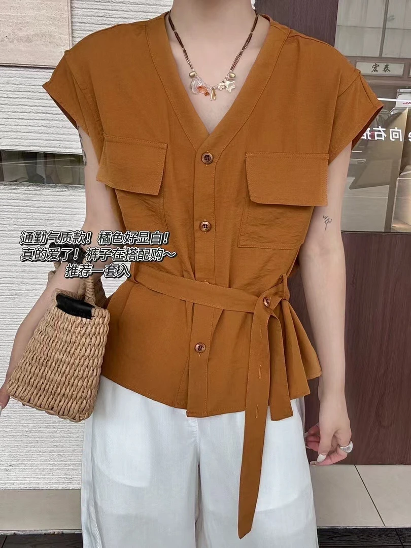 法式收腰衬衣女款2025新款爆款轻奢高级感气质小飞袖衬衫女上衣服