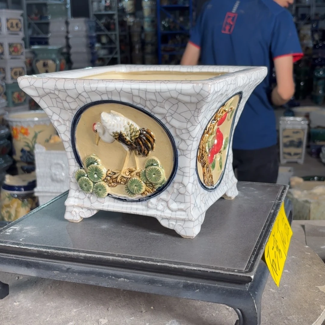 一风堂石湾花盆 内17*15微瑕157