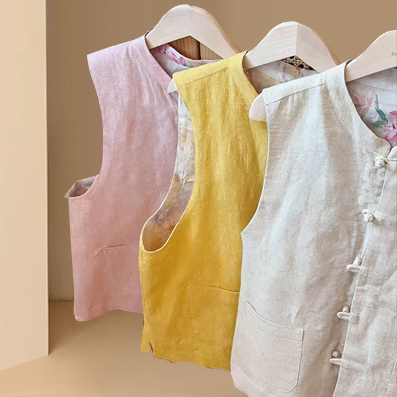 2025夏季新款高级感独特超好看小个子新中式国风马甲双面可外穿女