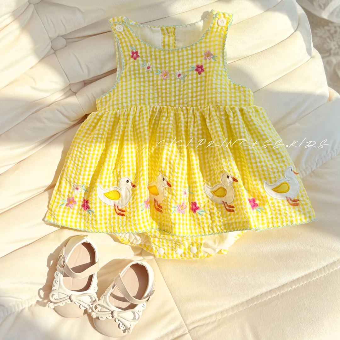 2025夏季新品婴幼儿衣服女宝宝包屁裙夏季洋气吊带裙女宝宝公主裙