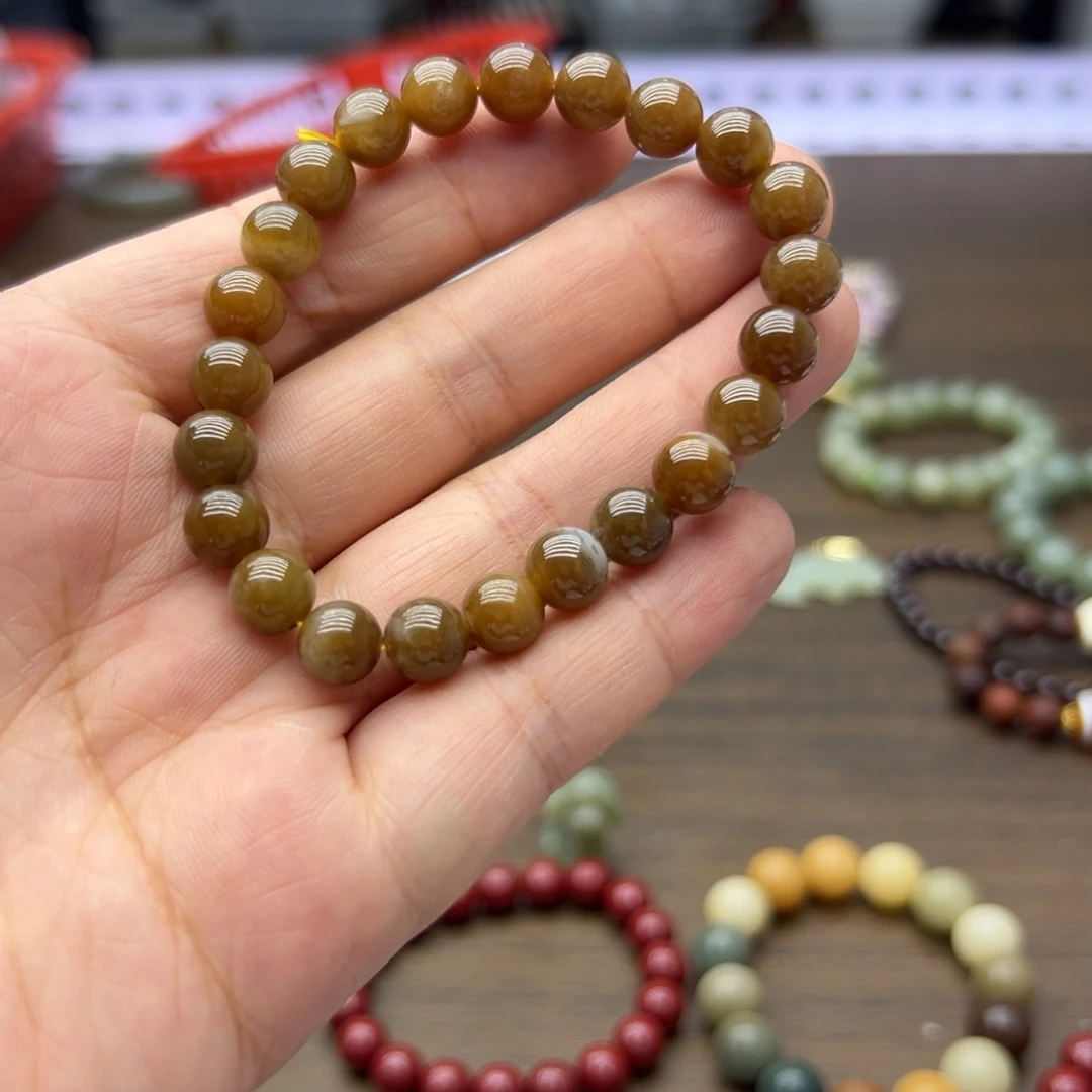 手链未镶嵌和田玉（糖玉）且末糖卡8