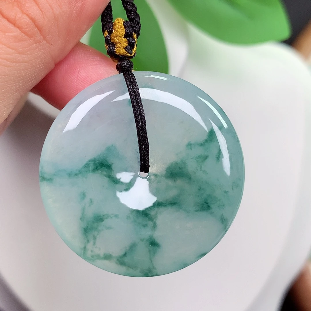 颈饰未镶嵌翡翠平安扣35.2x5.6mm