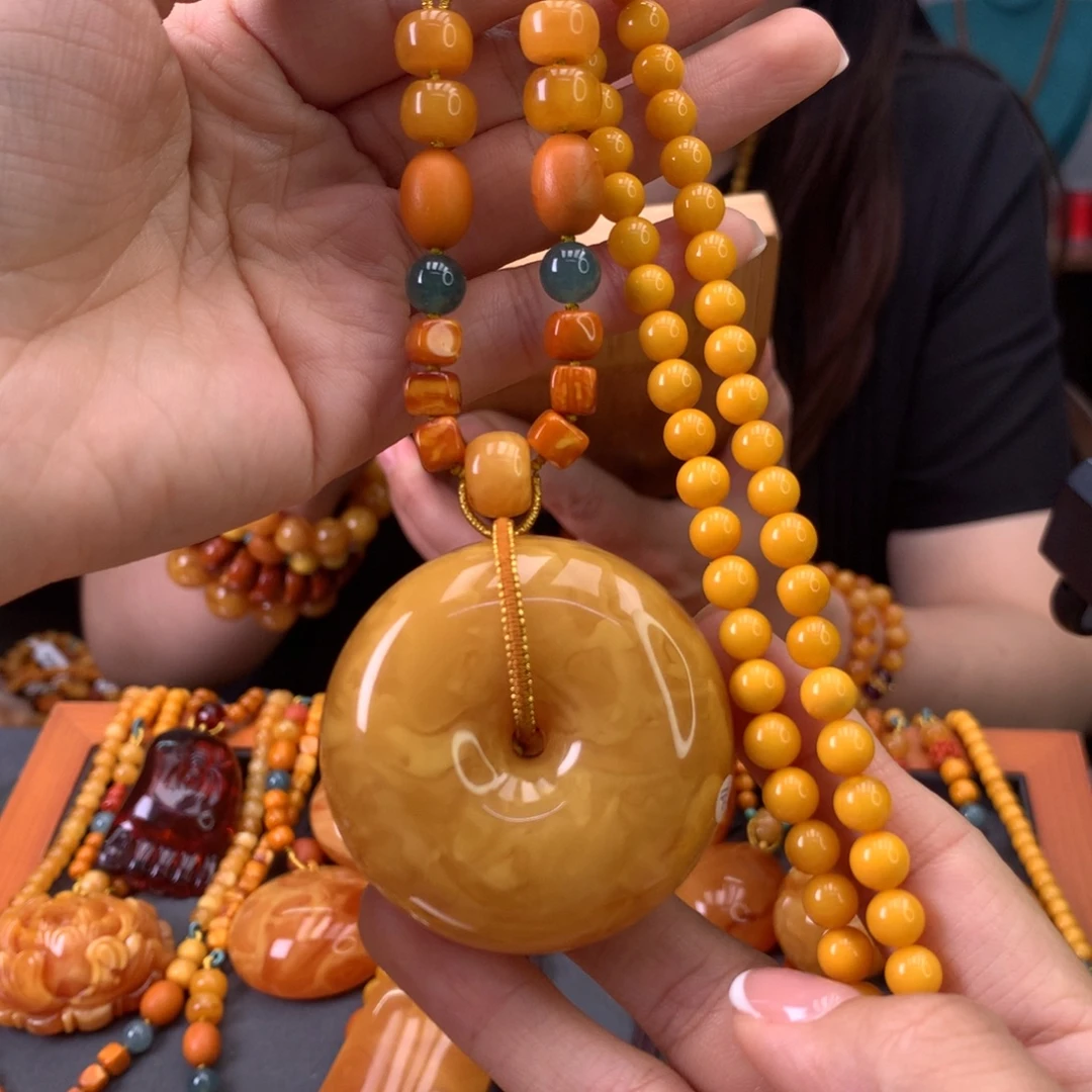 蜜蜡未镶嵌颈饰天然