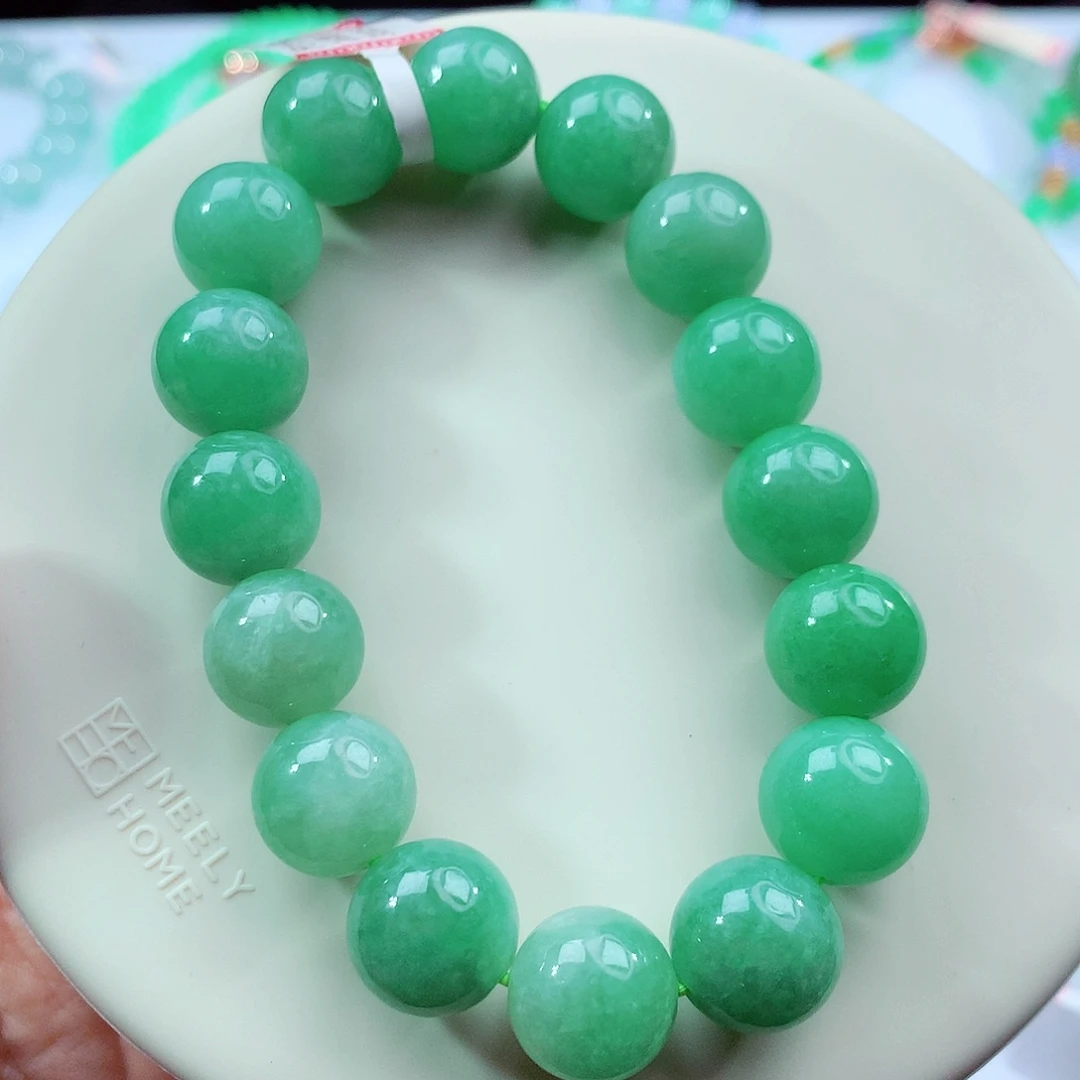 翡翠未镶嵌手链卡12.8