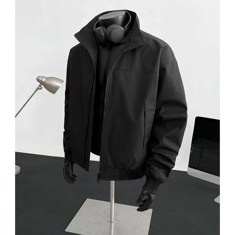 GTAL美式教练夹克三防立领休闲纯色复古秋款户外工装飞行百搭外套