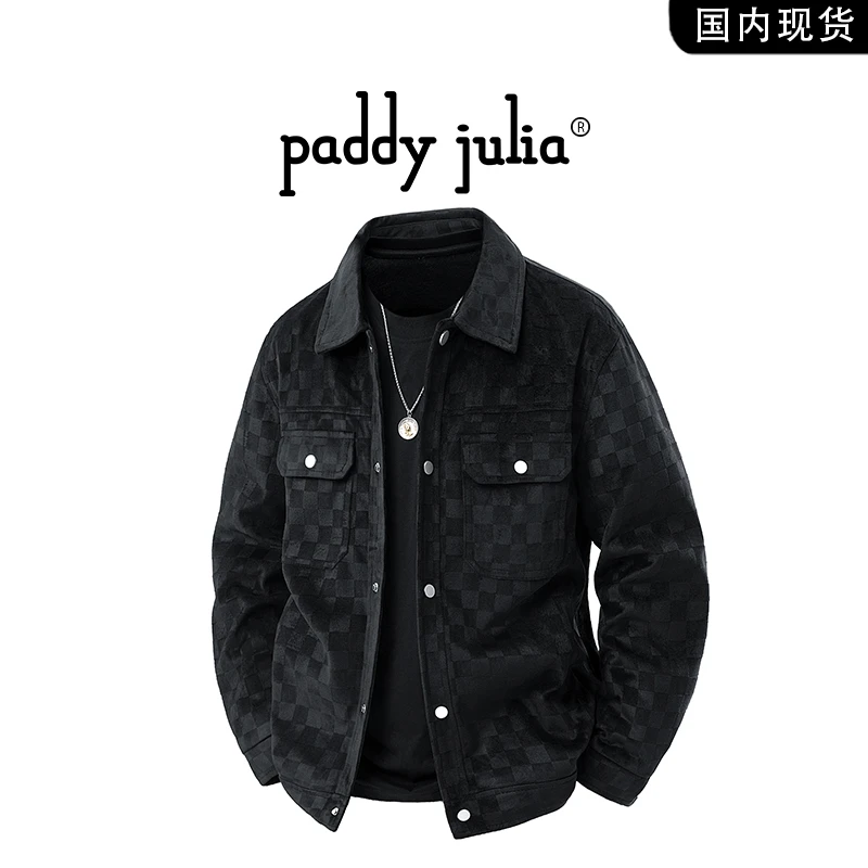 Paddy julia夹克男士春秋季满印提花2025新款潮流款休闲外套男装