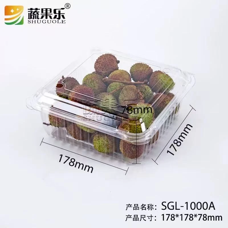 蔬果乐1000A一次性PET透明水果盒荔枝龙眼橙子杨梅枇杷一公斤装