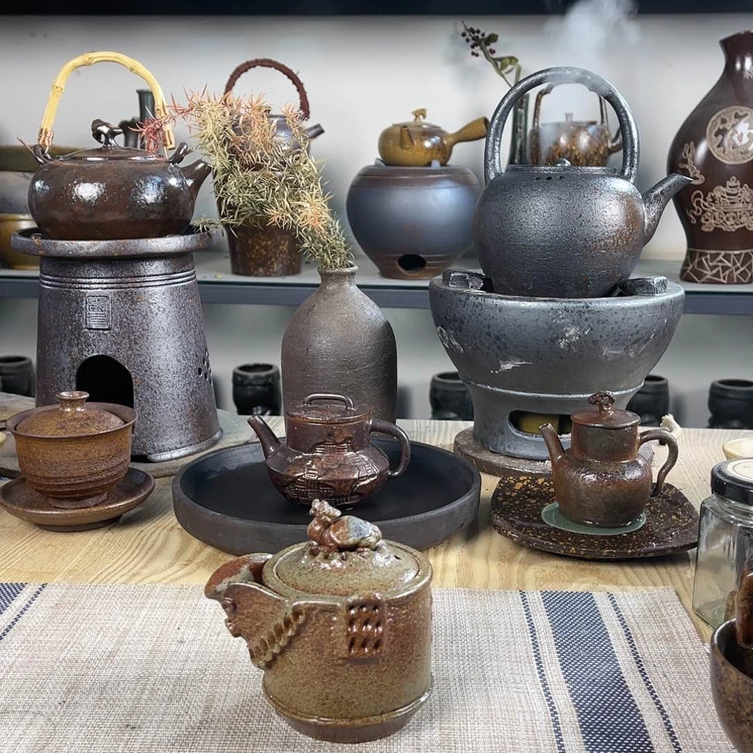 壶紫砂粗陶实用茶壶