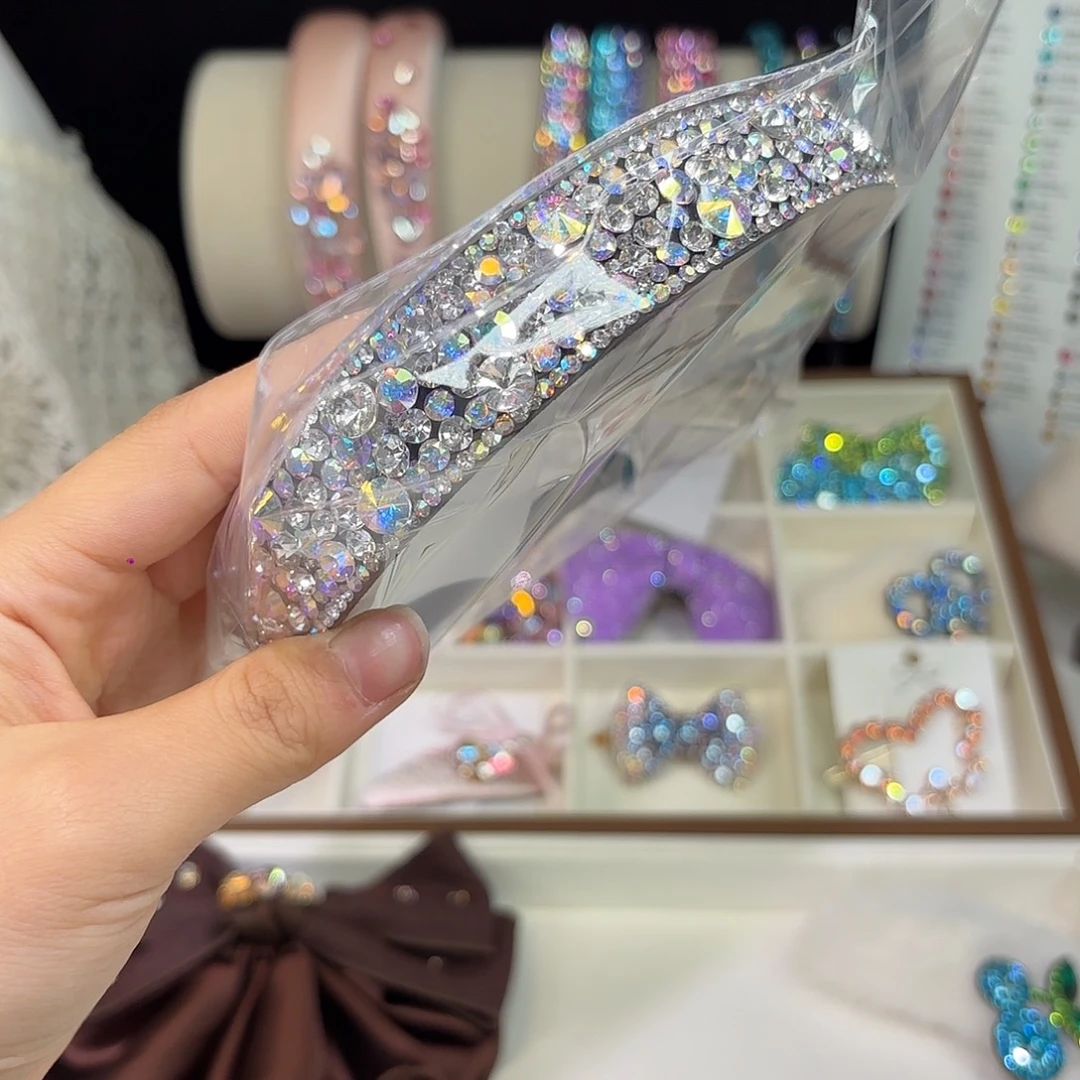 毛绒铁合金南瓜色精致高级发箍