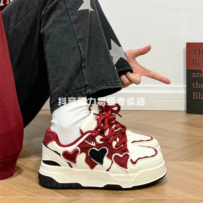 回力女鞋超火酒红色板鞋厚底2026春季学生百搭休闲运动鞋ins潮鞋