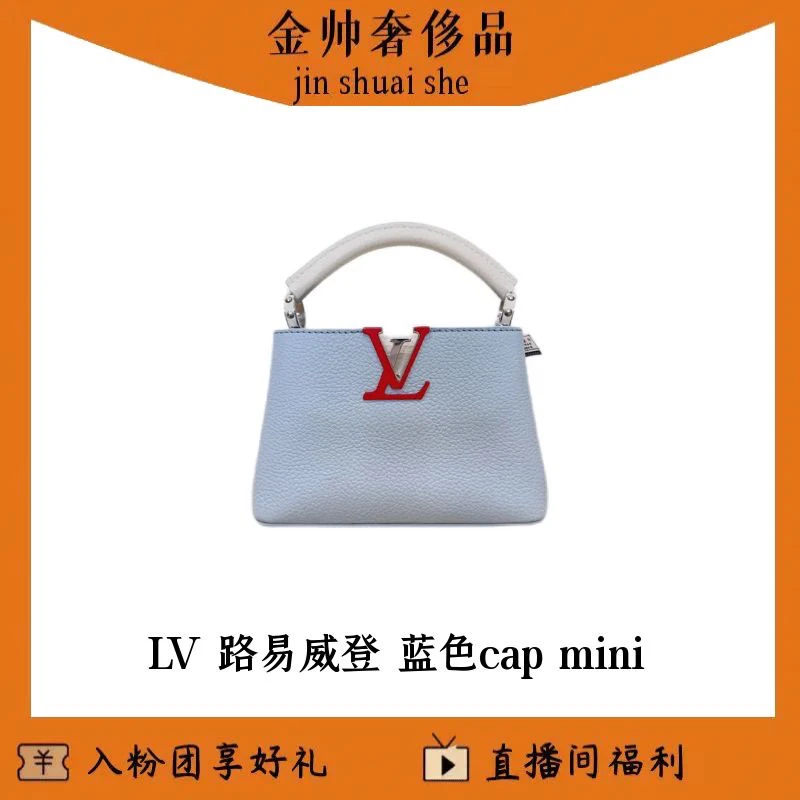 99新 LouisVuitton/路易威登 蓝色/cap/mini/单肩包/B5306